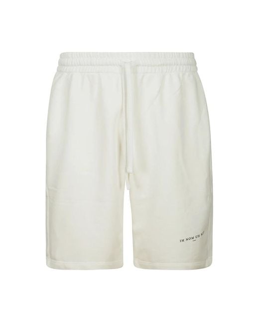 Ih Nom Uh Nit White Casual Shorts for men