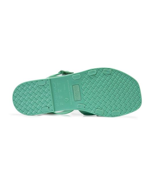 Melissa Flat Sandals in het Green