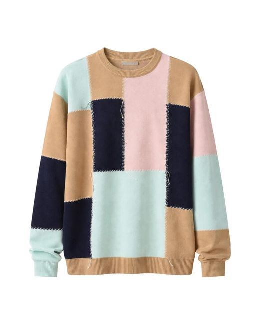 ATOMOFACTORY Blue Round-Neck Knitwear for men