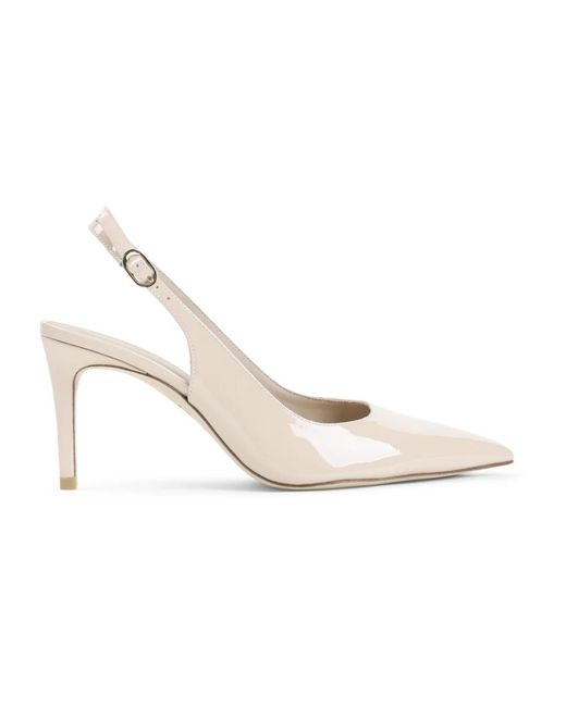 Stuart Weitzman White Power 75 Slingback Pumps