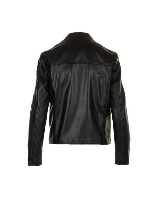 Peuterey Black Leather Jackets