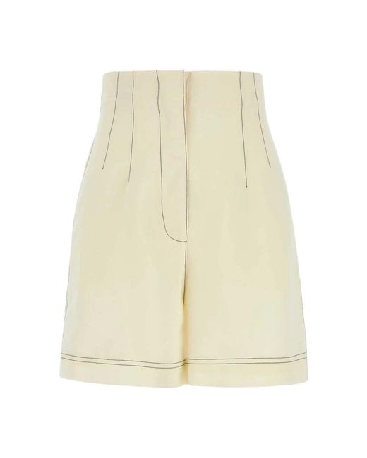 Philosophy Di Lorenzo Serafini Natural Ivory Polyester Blend Shorts