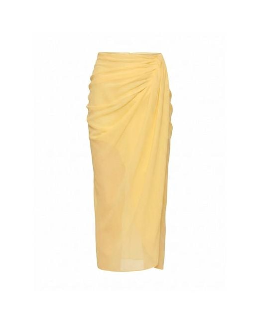 Jacquemus Yellow Midi Skirts