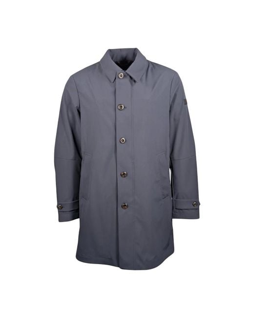Peuterey Blue Single-Breasted Coats for men