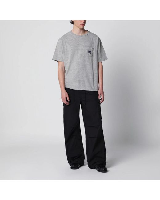 Needles S/S Pocket Tee in het Gray voor heren