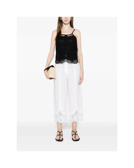 Twinset White Wide Trousers