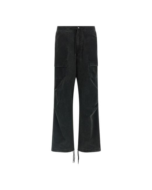 Entire studios Black Wide Trousers for men