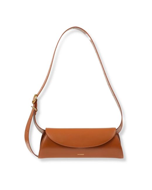 Jil Sander Brown Shoulder Bags