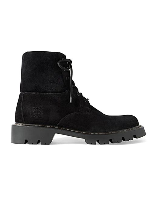Loewe Black Lace-Up Boots for men
