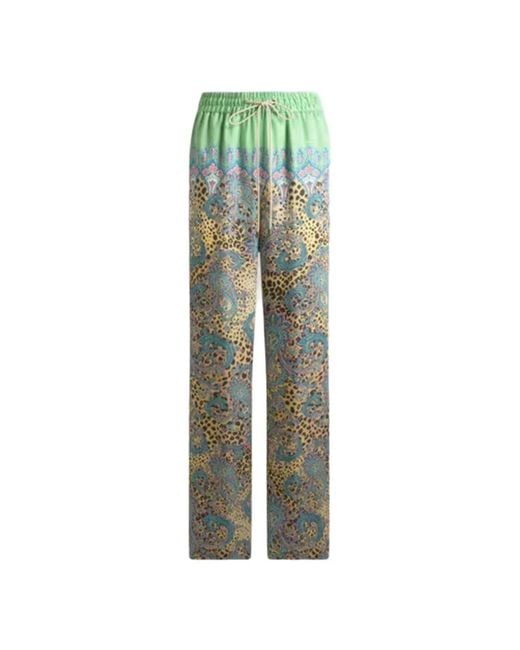Etro Green Wide Trousers