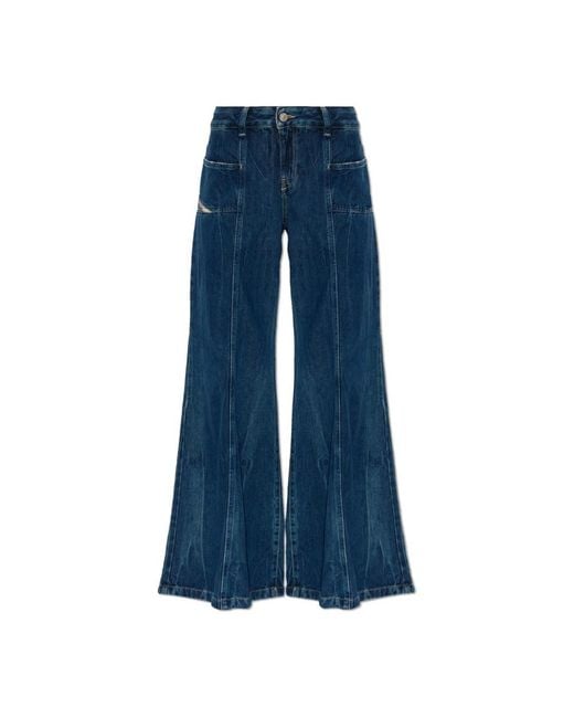 DIESEL Wide Jeans in het Blue
