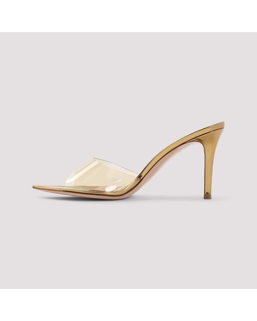 Gianvito Rossi White Heeled Mules