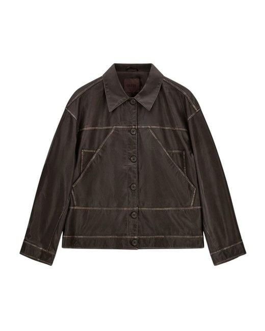 Guess Black Leather Jackets