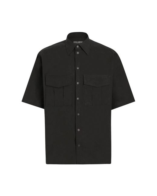 Short Sleeve Shirts di Dolce & Gabbana in Black da Uomo