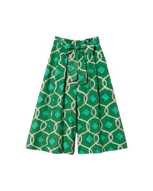 Twin Set Green Cropped Trousers