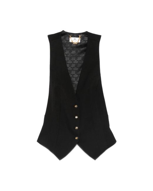 Elisabetta Franchi Black Vests