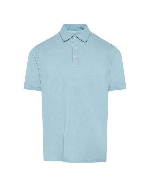 Fedeli Blue Polo Shirts for men
