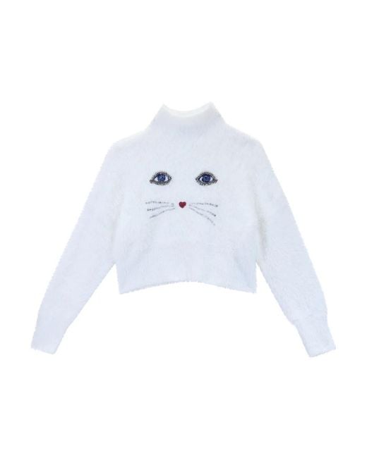 Karl Lagerfeld White Turtlenecks