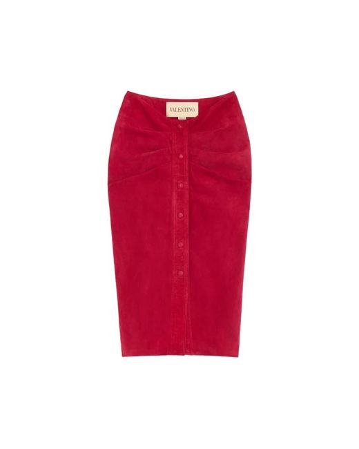 Valentino Red Pencil Skirts