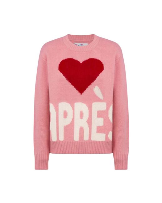 Mc2 Saint Barth Round-Neck Knitwear in het Pink