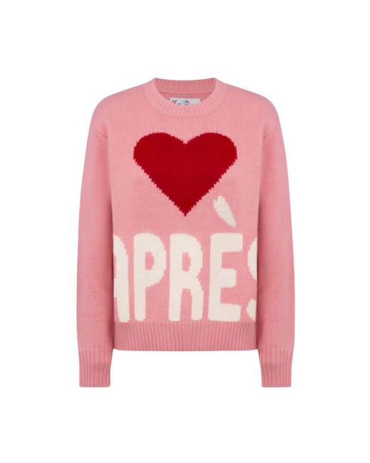 Mc2 Saint Barth Round-Neck Knitwear in het Pink