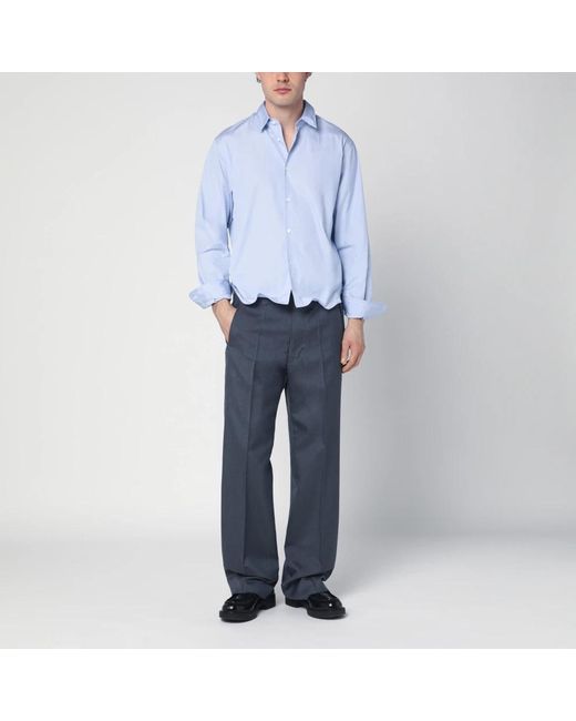 Prada Blue Straight Trousers for men