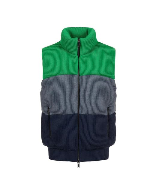 Iceberg Melange Strickbandjacke Mit Farbblöcken in Green für Herren