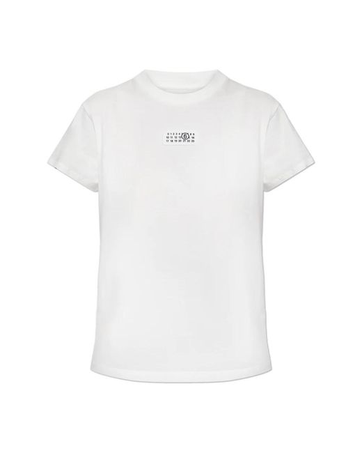 MM6 by Maison Margiela White T-Shirts