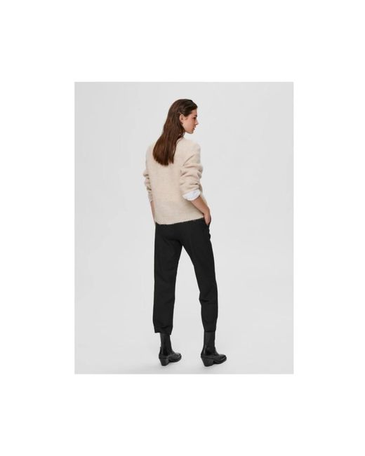 SELECTED Truien & Vesten ,Wol Slflulu Cardigan in het Natural