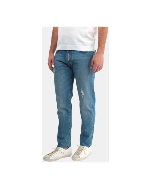 Roy Rogers Blaue jeans slim fit knopfverschluss in Blue für Herren