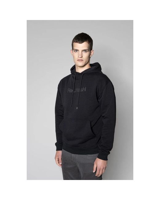Hoodies Re-hash de hombre de color Black