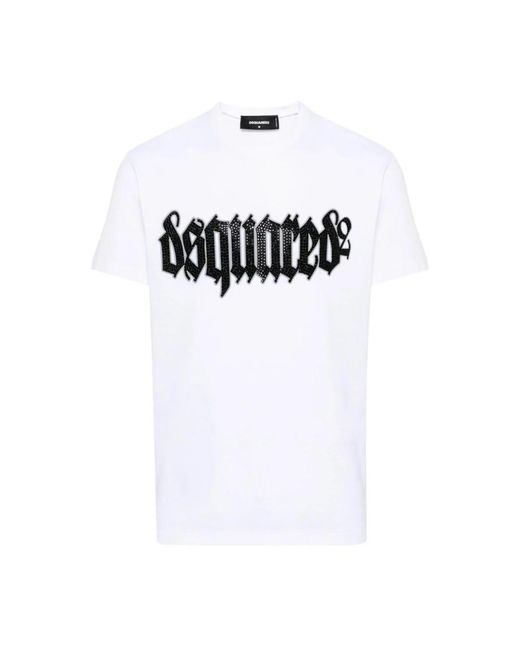 DSquared² Tops ,Wit ,T-Shirts in het White voor heren