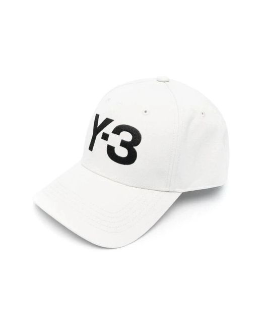 Y-3 Accessoires ,Polyester Caps in het White voor heren