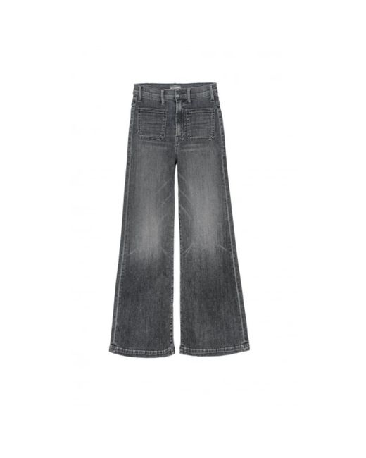 Mother Gray Wide Jeans