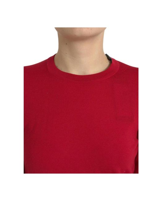 Dolce & Gabbana Red Round-neck knitwear