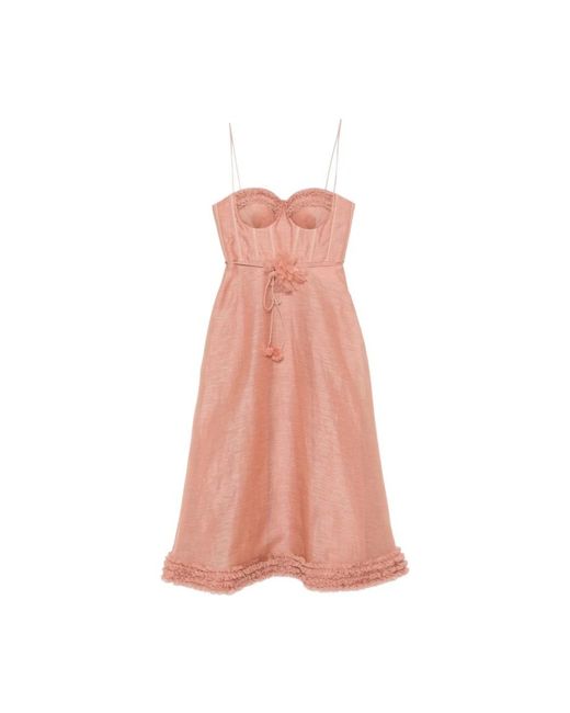 Zimmermann Pink Midi Dresses