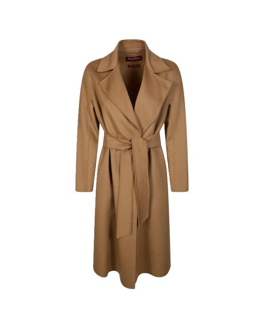 Max Mara Brown Belted Coats