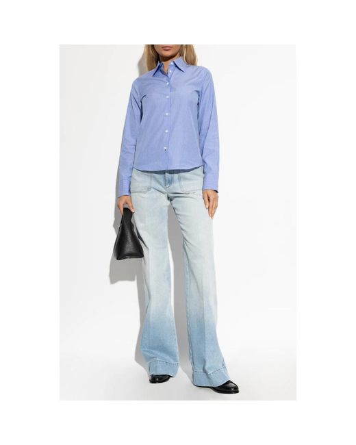 Rag & Bone Overhemden ,Blauw ,Katoen Gestreept Overhemd in het Blue