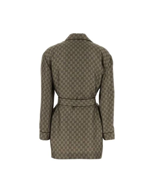 Gucci Green Belted Coats