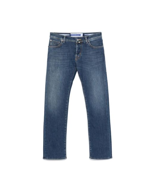 Jacob Cohen Indigo blaue klassische fünf taschen jeans in Blue für Herren