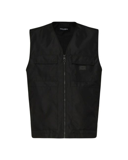 Dolce & Gabbana Black Vests for men
