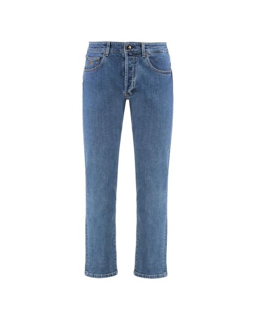 Moorer Slim-Fit Jeans in het Blue voor heren