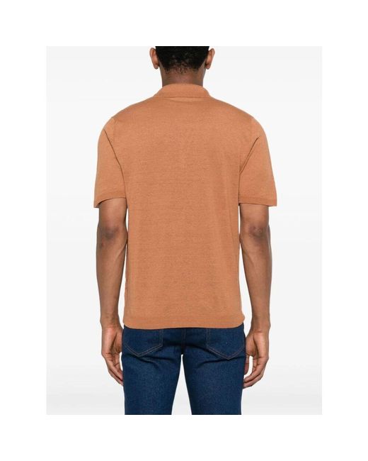 Short Sleeve Shirts Irish Crone de hombre de color Brown