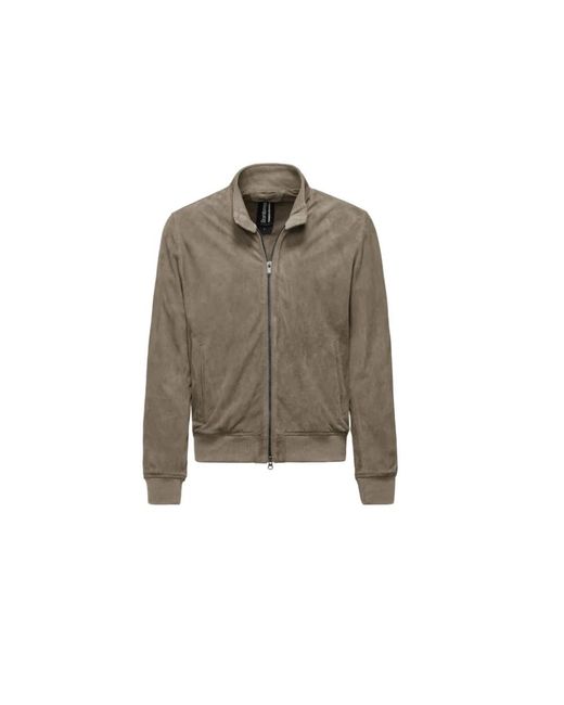 Bomboogie Brown Leather Jackets for men