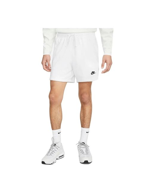 Shorts flow in french terry di Nike in White da Uomo