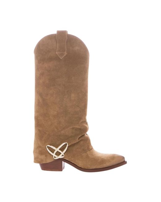 Ovyè Brown Cowboy Boots
