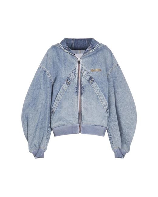 Denim Jackets The Attico en coloris Blue