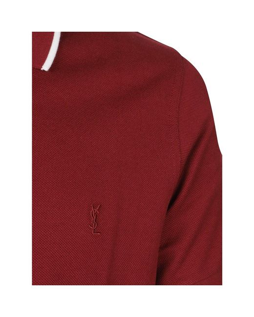 Saint Laurent Red Polo Shirts for men