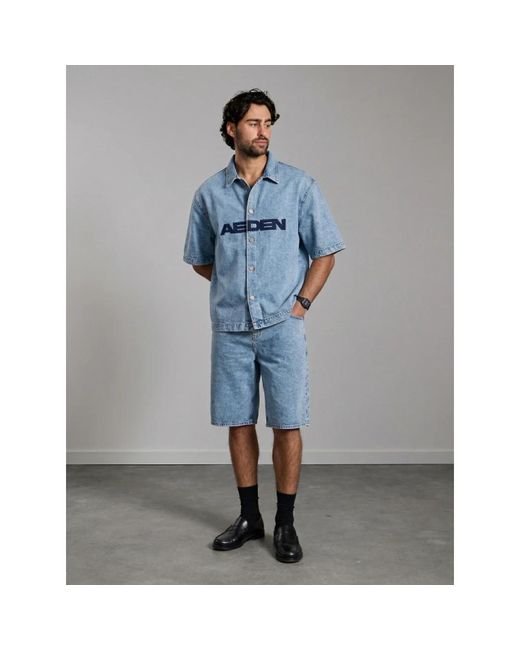 Aeden Blue Denim Shirts for men