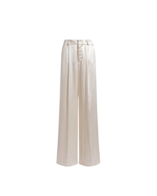 Wide Trousers Alberta Ferretti de color Natural